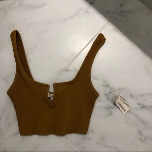Necessary Clothing Notch Front Crop Top Bralette S